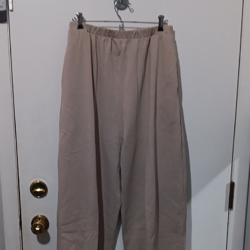 Zara Tan Pants With Roll Cuff